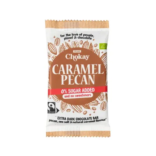 Chocolat noir bio noix de pécan, sel de mer & caramel, Chokay