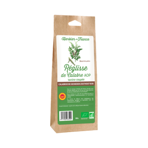 Racines de réglisse coupées, L'herbier de France